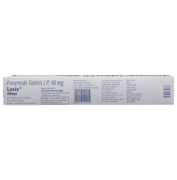 lasix 40mg tablet 15's